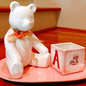 Vintage baby girl ceramic set